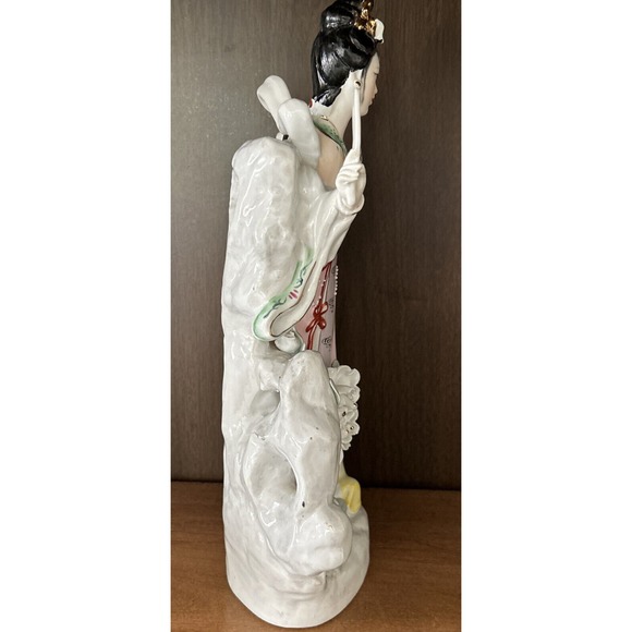 Vintage Porcelain Chinese Geisha Statue 13” - Picture 10 of 15